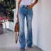 Women's Clothing Denim Bell Bottom Pants_ecoleips.com
