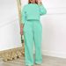 Women's Clothing New Long Sleeved Round Neck Sweatshirts, Elastic Waist Trousers, Casual And Fashionable Two Piece Suits_ecoleips.com