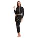 Women's Clothing Swimsuit Long Sleeve Trousers Sunscreen Ladies Conservative Swimsuit Convenient All Match One Piece_ecoleips.com