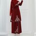 Voya Women's Clothing Malay Cotton Linen Blend Exquisite Embroidery Two-piece Set_ecoleips.com