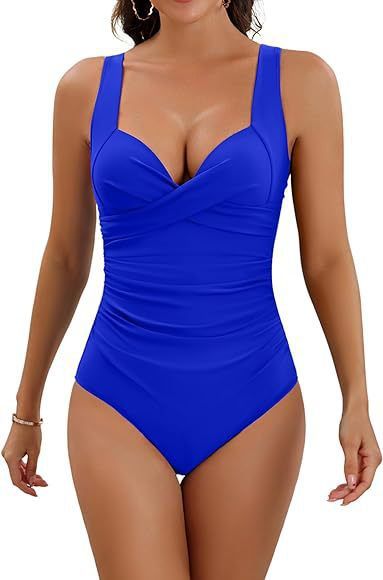 Women's Clothing One Piece Swimsuit Sexy Solid Color Covering Swimsuit_ecoleips.com