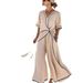 Women's Clothing Women's Solid Color Short Sleeved Jumpsuit Autumn Versatile Simple Style For Formal & Casual For Women_ecoleips.com