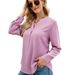 Aria Basics Aria Basics Cross-border European American Women's Clothing Autumn And Winter New Solid Color Chiffon Shirt Loose V-neck_ecoleips.com