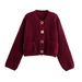 Women's Chunky Knit Cardigan With Pockets & Button Front - Long Sleeve Fall Winter Sweater Coat_ecoleips.com