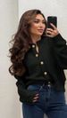 Women's Oversized Knit Cardigan Sweater – Winter Button-Up Open Front Coat, Long Sleeve Loose Fit Casual Pullover, Solid Color Stitching Detail_ecoleips.com