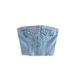 Aria Basics Aria Basics In-stock 2025 European And American Cross-border Foreign Trade Women's Clothing, Ruched Slim-fit Fashionable Denim Top_ecoleips.com