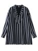 2026 Spring Summer New Oversized Vintage Stripe Dresses For Women Long Sleeve Loose Casual Mini Dress Fashion Elegant Clothing_ecoleips.com