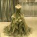 "Ethereal Forest Wedding Dress – Light Chiffon Studio Photography Gown, Fairy-Inspired Greens, XS-XXXL"_ecoleips.com