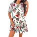 Diyun 2024 Spring/Summer Foreign Trade Women's Casual Vacation Printed Short-Sleeve Dress_ecoleips.com