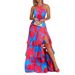 Women's Clothing Sling Dress Print V-Neck Sleeveless Dress_ecoleips.com