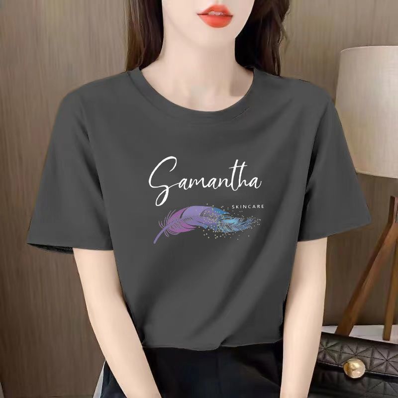 High Quality Short-sleeved T-shirt Women's Loose 2025 Summer New Simple Casual Versatile Women's Summer Top_ecoleips.com