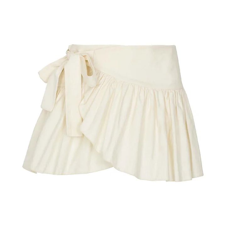 European And American Swimsuit New Pure Desire Style Chest Pleated One Piece Swimsuit Short Skirt Suit Female_ecoleips.com