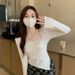 Women's Base Shirt Autumn Winter 2025 New Style Hot Slim Irregular Top Trendy Ins Girl Square Neck T-Shirt Long Sleeve_ecoleips.com