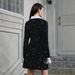 K New Holiday Party One Row Fashionable Sequin Long Sleeved Women's Dress_ecoleips.com
