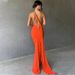 Summer Sexy Backless Halter Neck Evening Dress For Women Hip Covering Slim Fit_ecoleips.com