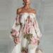 Women's Off-Shoulder Dress Style Print Lantern Sleeve Elegant Fashion Relaxed Everyday Wear Comfortable Feshion_ecoleips.com