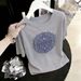 Women's Loose-Fit Floral Jacquard Short-Sleeve Top – Breathable Ice Silk Knit Tee For Summer Lightweight Ice Silk Fabric_ecoleips.com