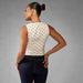 Women's Polka Dot Sleeveless Vest Buttoned Front Fitted Top V Neck Elegant Formal Sailor Style_ecoleips.com