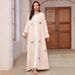 Women's Muslim Robe Elegant Long Sleeve Sequin Cardigan 2025 Saudi Arabian Fashion_ecoleips.com