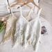 Ethnic Style Small Strap Travel Bohemian Super Fairy Tassel Vest For Women Summer New Vintage Top_ecoleips.com