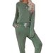 Women's Casual Two Piece Loungewear Set Long Sleeved T-Shirt And Pants For Fall Winter_ecoleips.com