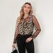 Cross-border European American 2026 New Mesh Patchwork Leopard Print Long Sleeve Women's Shirt Wholesale_ecoleips.com