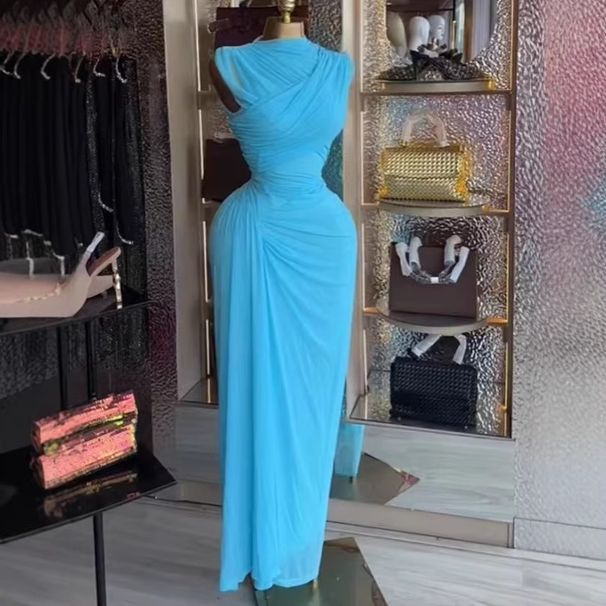 In Stock 2026 Cross-border European And American Long With Mesh Pleated Shawl, Adjustable Sleeveless Elegant Fashion_ecoleips.com