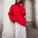 Women's Clothing Floral Skirt Spring Temperament Elegant High Waist A Line Fishtail Cherry Print Skirt_ecoleips.com