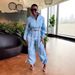 Women's Clothing multi pocket long sleeved pleated two piece suit_ecoleips.com