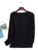 K Long Sleeved Underwear With Chest Cushion, Base Top, Women's Cup One-piece, No Steel Ring T-shirt, Slim Fit_ecoleips.com