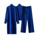 Women's Autumn Winter Knitted Three Piece Set Sleeveless Vest Sweater Cardigan And Pants Lazy Temperament New_ecoleips.com