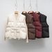 New Down Vest 90 Down Casual Autumn And Winter Light And Simple Solid Color V-neck Loose Coat_ecoleips.com
