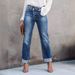Factory direct sales 23 years of foreign trade, European and American cross border new style urban casual washed women's straight denim pants 3203_ecoleips.com