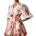 Summer Fashion V Neck Printed Slim Skirt Dress Women's Clothing European American Style Resort Wear_ecoleips.com