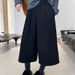 Autum Witer New Fashio High Waist Slimmig Thick Loose Retro Straight Woole Seve-poit Wide-leg Pats For_ecoleips.com