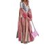 New 2026 Retro Print Ethnic Style Long Dress for Women Bohemian Summer Evening Gown Casual Vacation Commuting Regular Fit_ecoleips.com