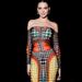 2026 Summer New Women's Fashion Unique Illusion Off-Shoulder Patchwork Long Sleeve Slim Fit Swing Dress_ecoleips.com