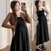 Autumn New Korean Fashion + Knitted Cardigan Two-Piece Maternity Dress_ecoleips.com
