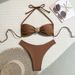 Women's Sexy Solid Color Bikini Swimsuit European American Style New 2026_ecoleips.com