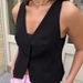 Vintage V-Neck Sleeveless Vest Top For Women – Slim Fit Lightweight Cardigan, Spring Summer Casual Layering Staple_ecoleips.com