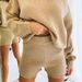 New, European And American Women's Clothing Fashion British Solid Color Sweater Shorts Set_ecoleips.com