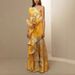 Vintage French Style One Shoulder Printed Waist Cinched Dress Elegant Temperament Casual Vacation Summer Dress For Women_ecoleips.com