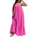 Women's Loose Fit Sexy Halter Flowy Maxi Dress – Plus Size Slimming Casual Resort Gown 2026_ecoleips.com