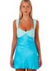 Balitops Patchwork Sleeveless Sexy Fashion Lace-up Mini Dress Women Robe Satin Strapless Backless High Waist A-line Club Dress_ecoleips.com