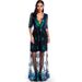 Glam Sequin Maxi Dress - V-Neck Disco Retro Evening Gown With Floral Embroidery (S-XL)_ecoleips.com