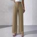 Women's Clothing Solid Color Advanced Drape Wide Leg Pants Straight Pants Long Suit Pants_ecoleips.com