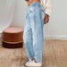 Women's Clothing Retro Banana Pants Loose Machete Trousers Wide Leg Pants Mid Waist Straight Jeans For Women_ecoleips.com