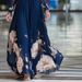 Women's Long Floral Print Dress – Stretchy Polyester Maxi Dress With Sheer Mesh Panels (S-Xxl) – French-Inspired Casual Elegance_ecoleips.com