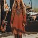 Women's Dress With Frills, Lace, And Loose-Print Design A Fashionable And Stylish Skirt._ecoleips.com