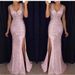 Split Bronzing Dress Long Dress Evening Dress_ecoleips.com